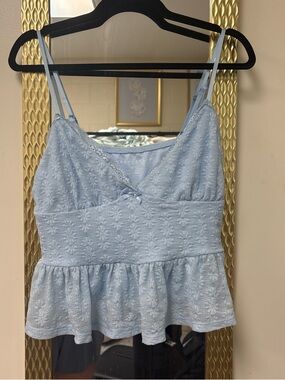 Aeropostale Light Blue Lace Trim Cami